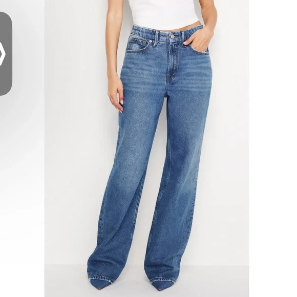 NWT GOOD AMERICAN Good 90s Slouchy Rigid Denim Jeans - 18